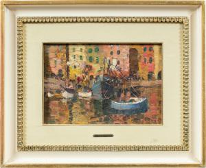 Erma Zago (Bovolone 1880 - Milán 1942) - El puerto de Génova.